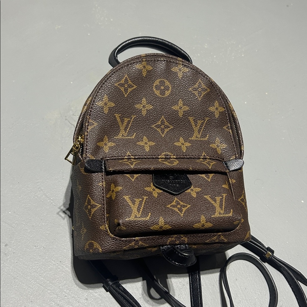 Brown Monogram Leather Mini Backpack Style Bag - image 2